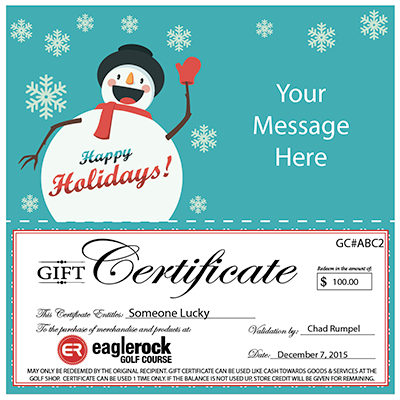 Snowman Gift Voucher Image