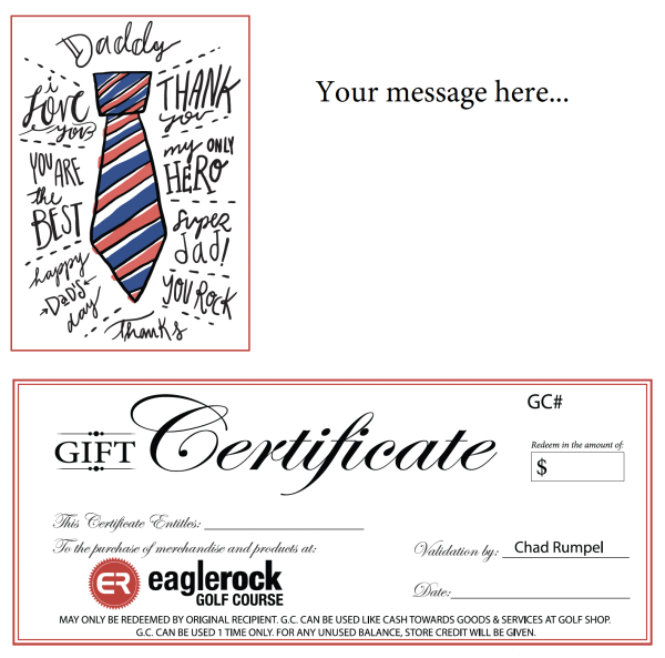 Dad Voucher Words Image
