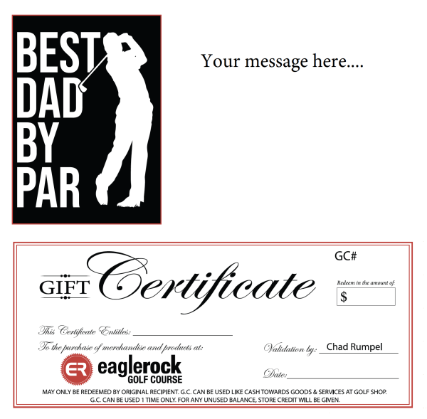 Dad Voucher Best Dad by Par Image